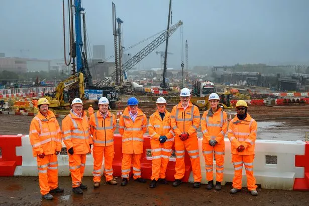 Work starts on pilings at HS2 station